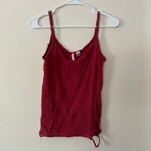 Vintage One Step Up Thrashed Spaghetti Strap Tank To Size XS Hemp Grunge Y2K